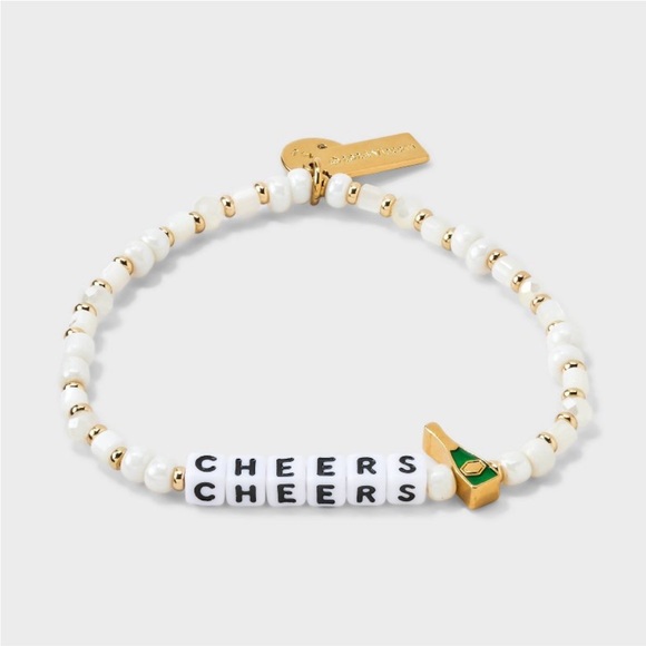 Little Words Project Jewelry - Little Words Project Emily in Paris Cheers Champere Beaded Bracelet M/L NWT